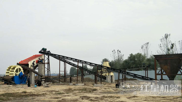 制砂生產(chǎn)線實(shí)拍圖，還有多種配置可以選擇