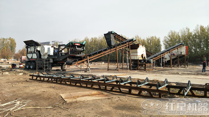 移動式石英砂生產線現場，可就近安排參觀